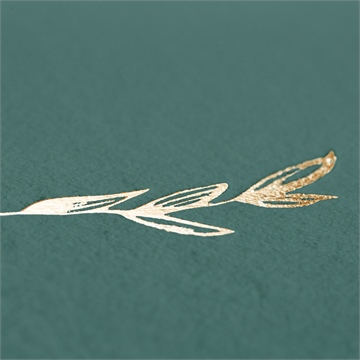 Faire-part naissance menthe dorure - Détail du dos du faire-part