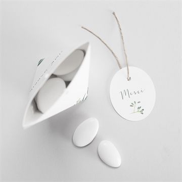 Boîte de dragées mariage douceur du pinceau étui - Intérieur de la boîte