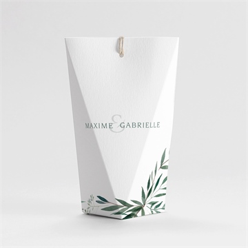 Boîte de dragées mariage douceur du pinceau étui - Dos de la boîte