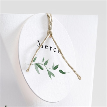 Boîte de dragées baptême décoration végétale étui - Détail de la boîte