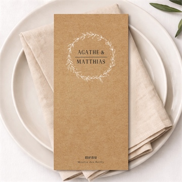 Menu mariage kraft champêtre
