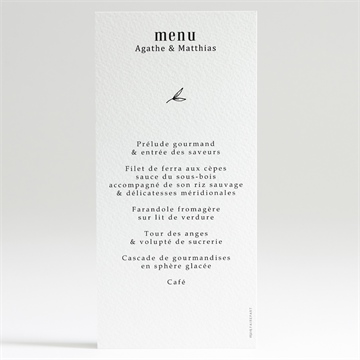 Menu mariage kraft champêtre - Dos du menu