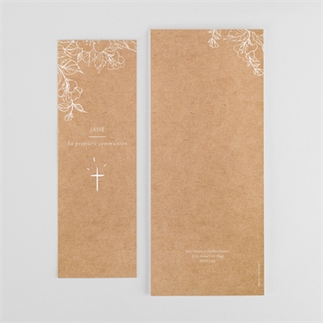 Faire-part communion illuminations photomaton - Dos du faire-part