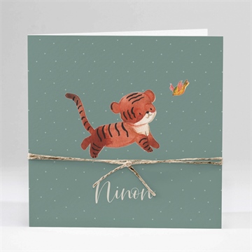 Faire-part naissance petit tigrou carte plié