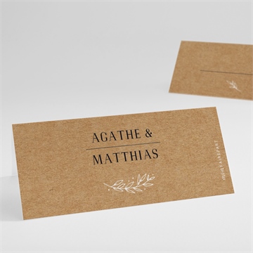 Marque-place mariage kraft champêtre