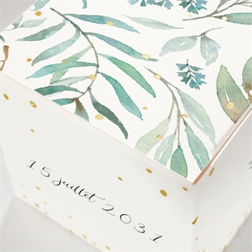 Boîte de dragées mariage délicat dorure - Marquage à chaud OR