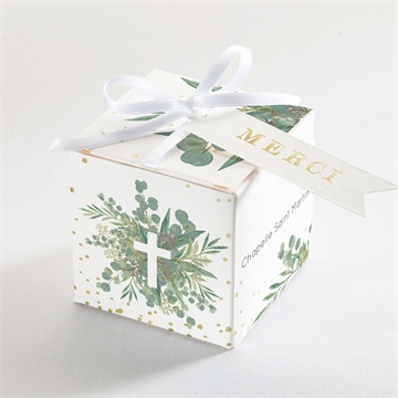 Boîte de dragées communion en grâce dorure