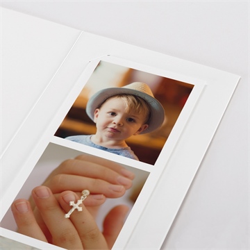 Faire-part communion signature florale photomaton - Intérieur du faire-part