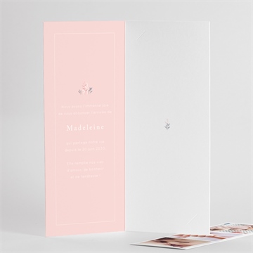 Faire-part naissance graine de fille photomaton - Intérieur du faire-part 2