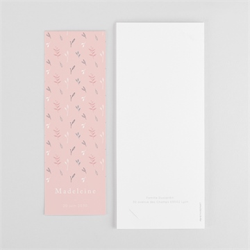 Faire-part naissance graine de fille photomaton - Dos du faire-part