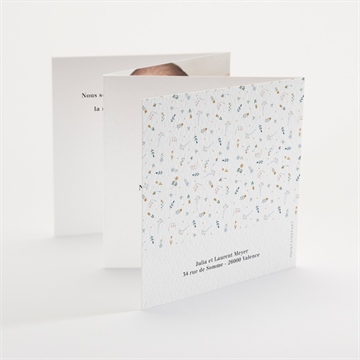 Faire-part naissance bracelet love accordéon - Dos du faire-part