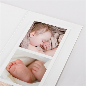 Faire-part de baptême mosaïque de photomaton - Détail du faire-part