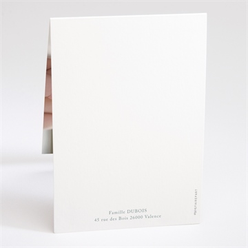 Faire-part naissance apesanteur pli décalé - Dos du faire-part