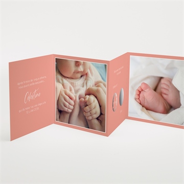 Faire-part naissance sa clarté accordéon - Intérieur du faire-part