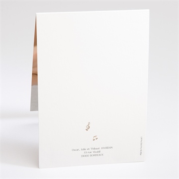 Faire-part naissance la fanfare! pli décalé - Dos du faire-part