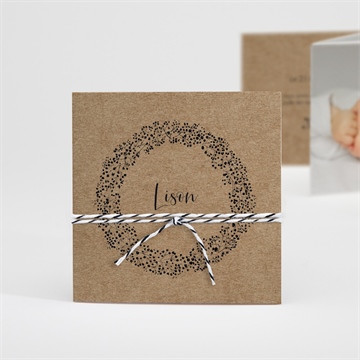 Faire-part naissance tendre secret accordéon