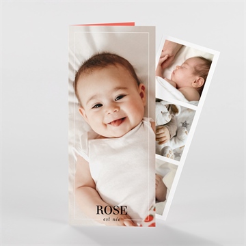 Faire-part naissance mon bébé grenadine photomaton