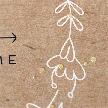 Faire-part de baptême belle histoire sacrée rond - Marquage à chaud OR