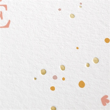 Faire-part de baptême subtil tressage dorure - Marquage à chaud OR