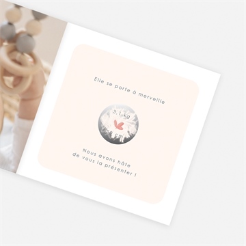 Faire-part naissance nos beaux jours accordéon - vue zoomée