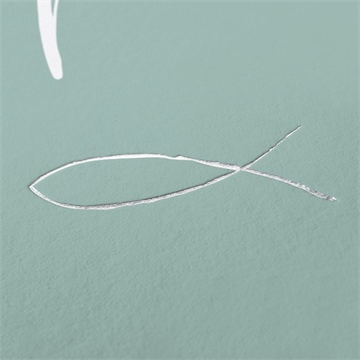 Faire-part de baptême jeu de mots dorure - Détail du faire-part