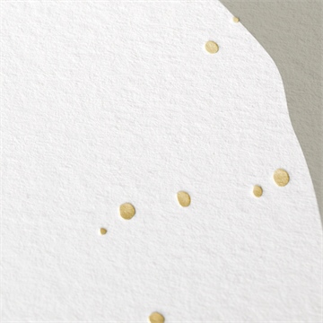 Faire-part communion signature florale dorure - Détail du faire-part