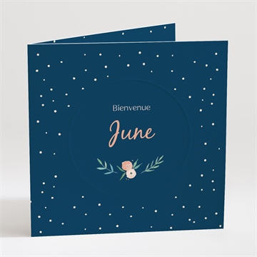 Faire-part naissance belle photo gaufrage