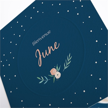 Faire-part naissance belle photo gaufrage - Détail du faire-part