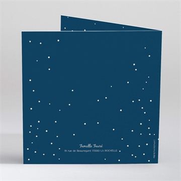 Faire-part naissance belle photo gaufrage - Dos du faire-part