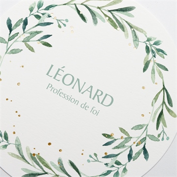 Faire-part profession de foi âme - Détail du faire-part