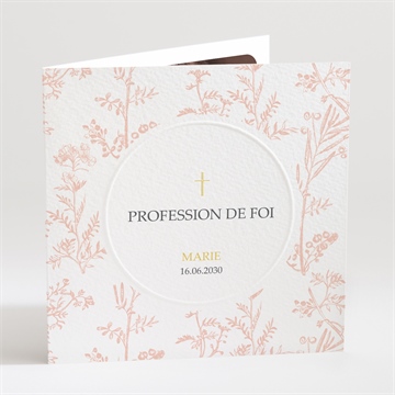 Faire-part profession de foi toile de jouy