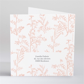 Faire-part profession de foi toile de jouy - Dos du faire-part