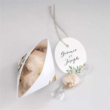 Boîte surprise mariage jolis coquelicots - Intérieur de la boîte