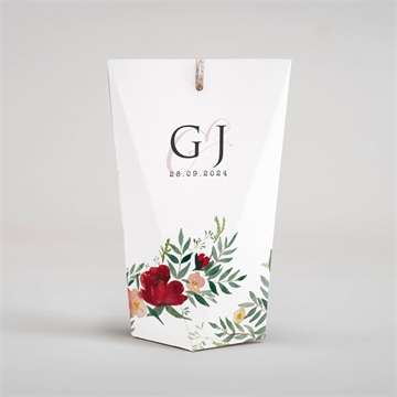 Boîte surprise mariage jolis coquelicots - Dos de la boîte