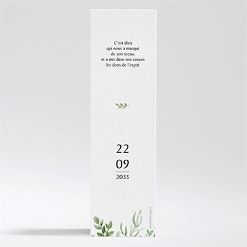 Signet profession de foi rayonnement de foi - Dos du signet