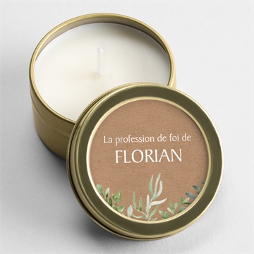 Bougie profession de foi rayonnement de foi