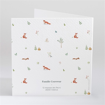 Faire-part naissance gaiement - Dos du faire-part