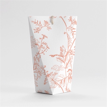 Boîte de dragées baptême motif gravure étui - Dos de la boîte