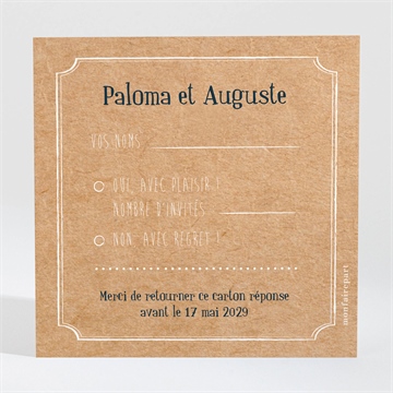 Carton réponse mariage notre moment étui