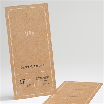 Menu mariage notre moment étui