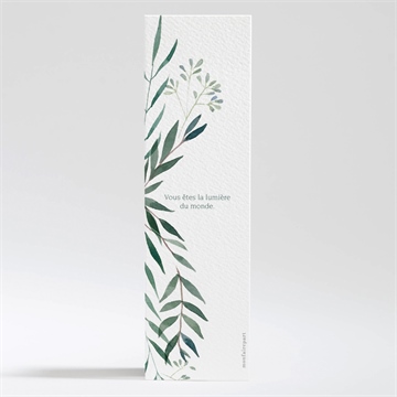 Signet profession de foi valeurs - Dos du signet