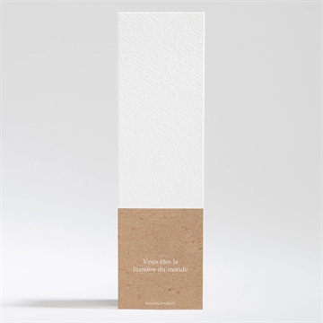 Signet profession de foi lumiere et foi - Dos du faire-part