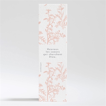 Signet profession de foi toile de jouy - Dos du signet