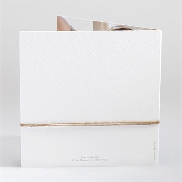 Faire-part naissance petits compères plié - Dos du faire-part