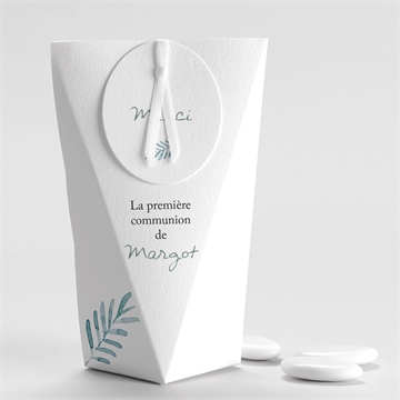 Boîte de dragées communion aquarelle sacrée étui