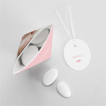 Boîte de dragées baptême divin étui - Intérieur de la boîte