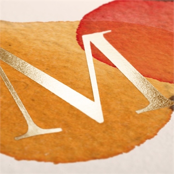 Faire-part naissance cocktail fruité pliée - Marquage à chaud OR