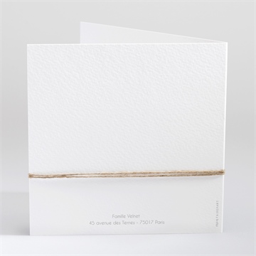 Faire-part naissance dans sa bulle plié - Dos du faire-part