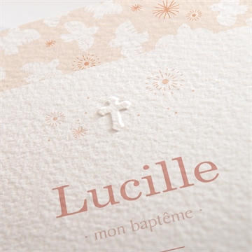 Faire-part de baptême l'envolée - Détail du faire-part