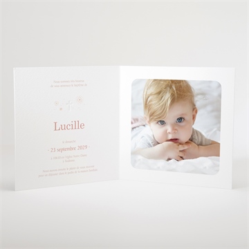 Faire-part de baptême l'envolée - Intérieur du faire-part